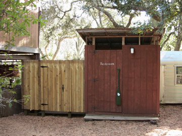 bathroom and outdoor shower