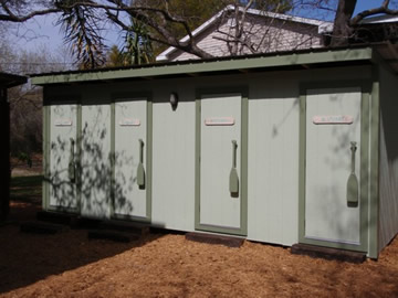 our bathrooms and outdoor showers